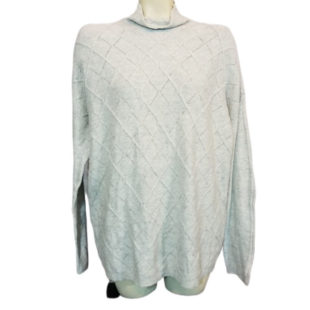 Caslon Grey Diamond Print‎ Sweater Size XXL